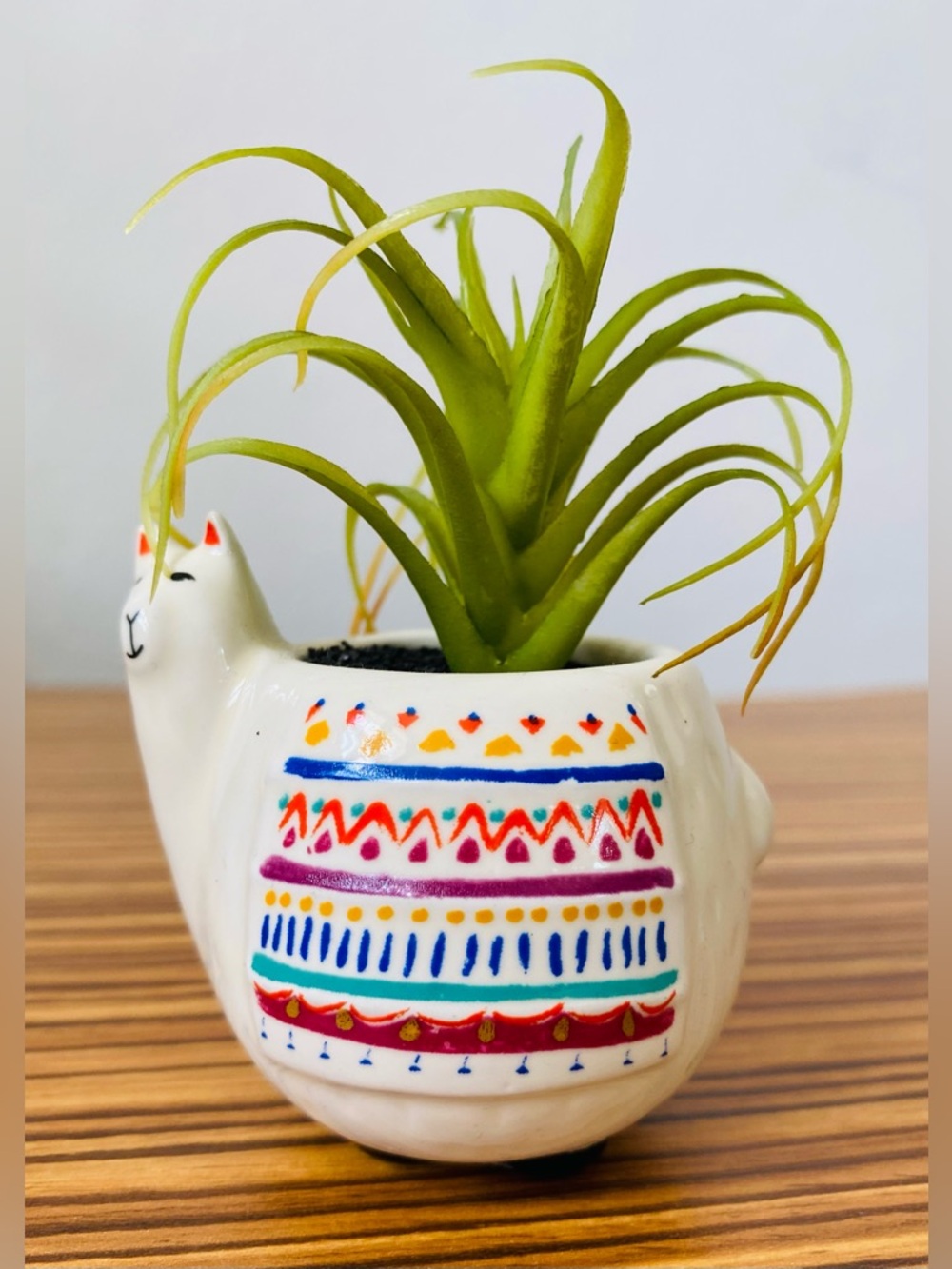 NWT Natural Life Faux Critter Succulent Planter shaped like a llama.